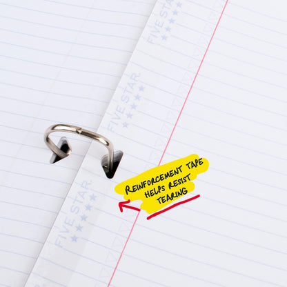 Five Star Loose Leaf Paper + Study App, College Ruled Filler Notebook Paper, Reinforced, Fights Ink Bleed, 8-1/2" x 11", 80 Sheets (170102)