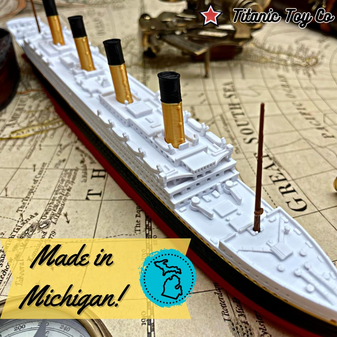 Split In Half RMS Titanic Model Ship 1 Ft Long Assembled Titanic Toys For Kids, Historically Accurate Titanic Toy, Titanic Ship, Titanic Cake Topper, Titanic Figurine, Titanic Boat, Titanic Replicas