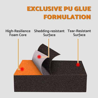 Sanding Sponge, 60 80 120 220 Coarse Medium Fine Grit Sanding Block, Sander Sponges for Drywall Metal, Sandpaper Sponge Sanding Blocks for Wood 4 Pcs by S&F STEAD & FAST