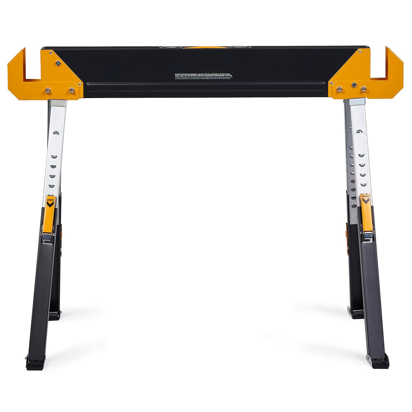 ToughBuilt - Folding Sawhorse/Jobsite Table - Sturdy, Durable, Lightweight, Heavy-Duty, 100% High Grade Steel, 1300lb Capacity, Pivoting Feet, Adjustable Height Legs - (TB-C650) 1-Pack