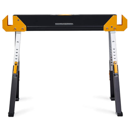 ToughBuilt - Folding Sawhorse/Jobsite Table - Sturdy, Durable, Lightweight, Heavy-Duty, 100% High Grade Steel, 1300lb Capacity, Pivoting Feet, Adjustable Height Legs - (TB-C650) 1-Pack