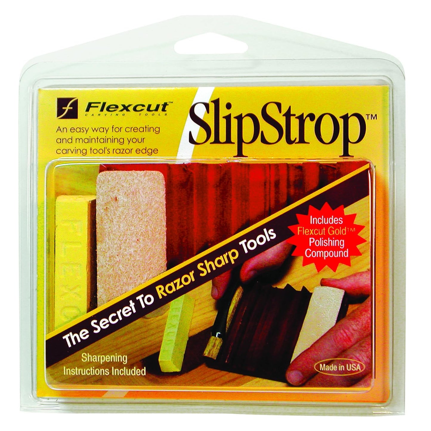 Flexcut SlipStrop, Polish and Debur Cutting and Carving Tools For Razor Sharp Blade Edges