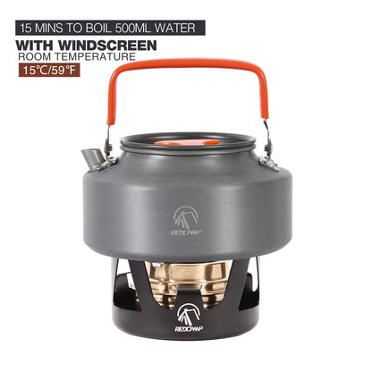 REDCAMP Mini Alcohol Stove for Backpacking, Lightweight Brass Spirit Burner with Aluminium Stand for Camping Hiking, Black