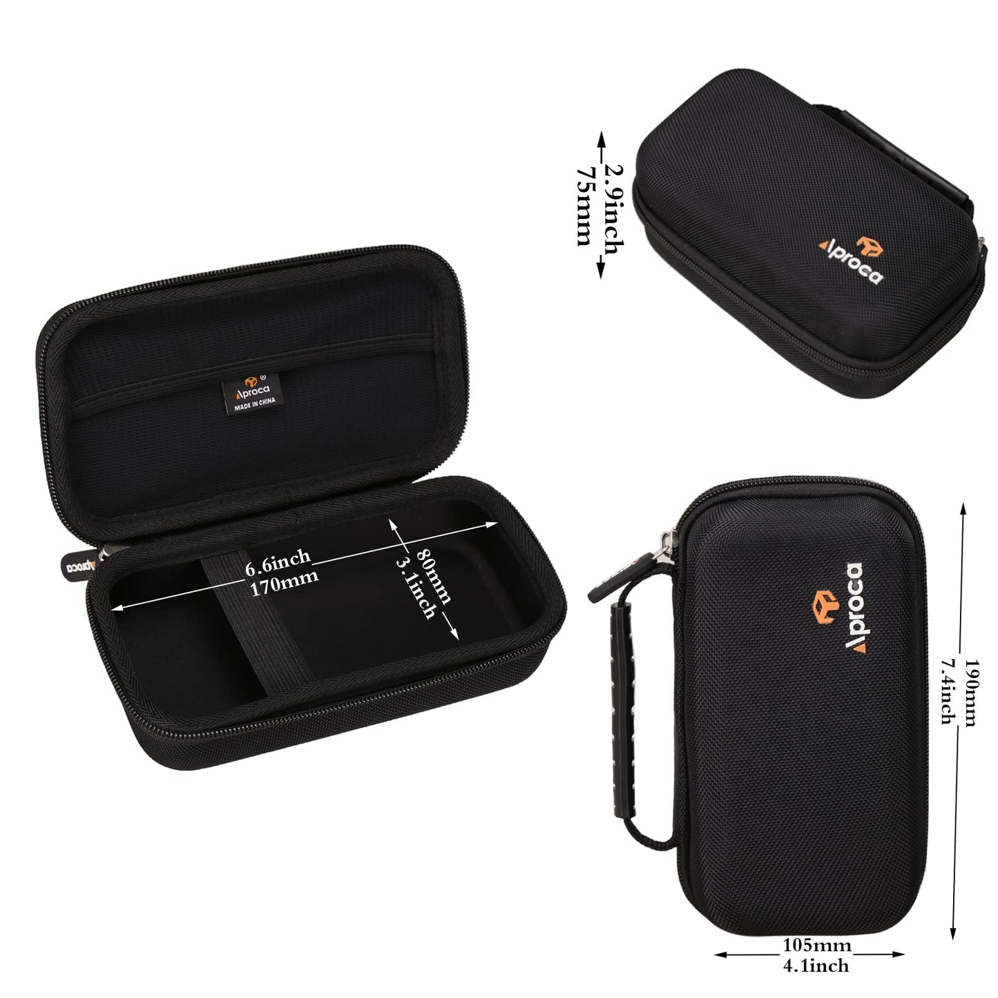 Aproca Hard Storage Travel Case for BESTEK Universal Travel Adapter 220V to 110V Voltage Converter (Black)