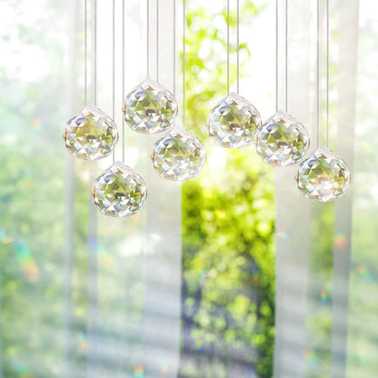Crystal Ball Prism Pendant Glass Chandelier Hanging Pendant Feng Shui Wedding Home Window Décor (20mm-24pack)