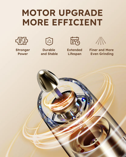 Sangcon Gravity Electric Salt and Pepper Grinder Set Automatic Shakers Mill Grinder with LED Light, BATTERY POWERED Adjustable Coarseness One Hand Operation, Upgraded Larger Capacity