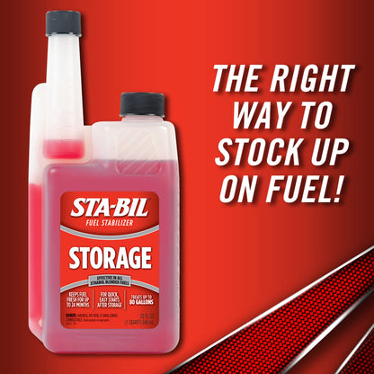 STA-BIL Storage Fuel Stabilizer | Keeps Fuel Fresh for 24 Months, Prevents Corrosion, Gasoline Treatment Fuel Additive that Protects Fuel System, Gas Stabilizer for Fuel Storage, 32 oz.
