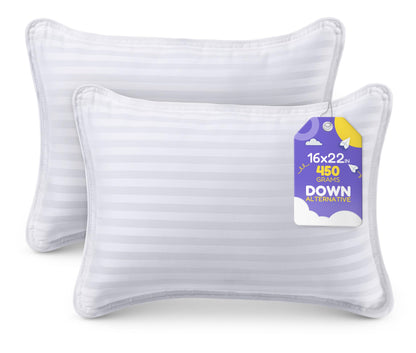 Utopia Bedding Youth Pillow (White, 2 Pack), 16x22 Kids Pillow for Sleeping, Soft and Breathable Cotton Blend Shell, Polyester Filling, Perfect for Kids Bed and Travel (Intended for Age 5 and up)