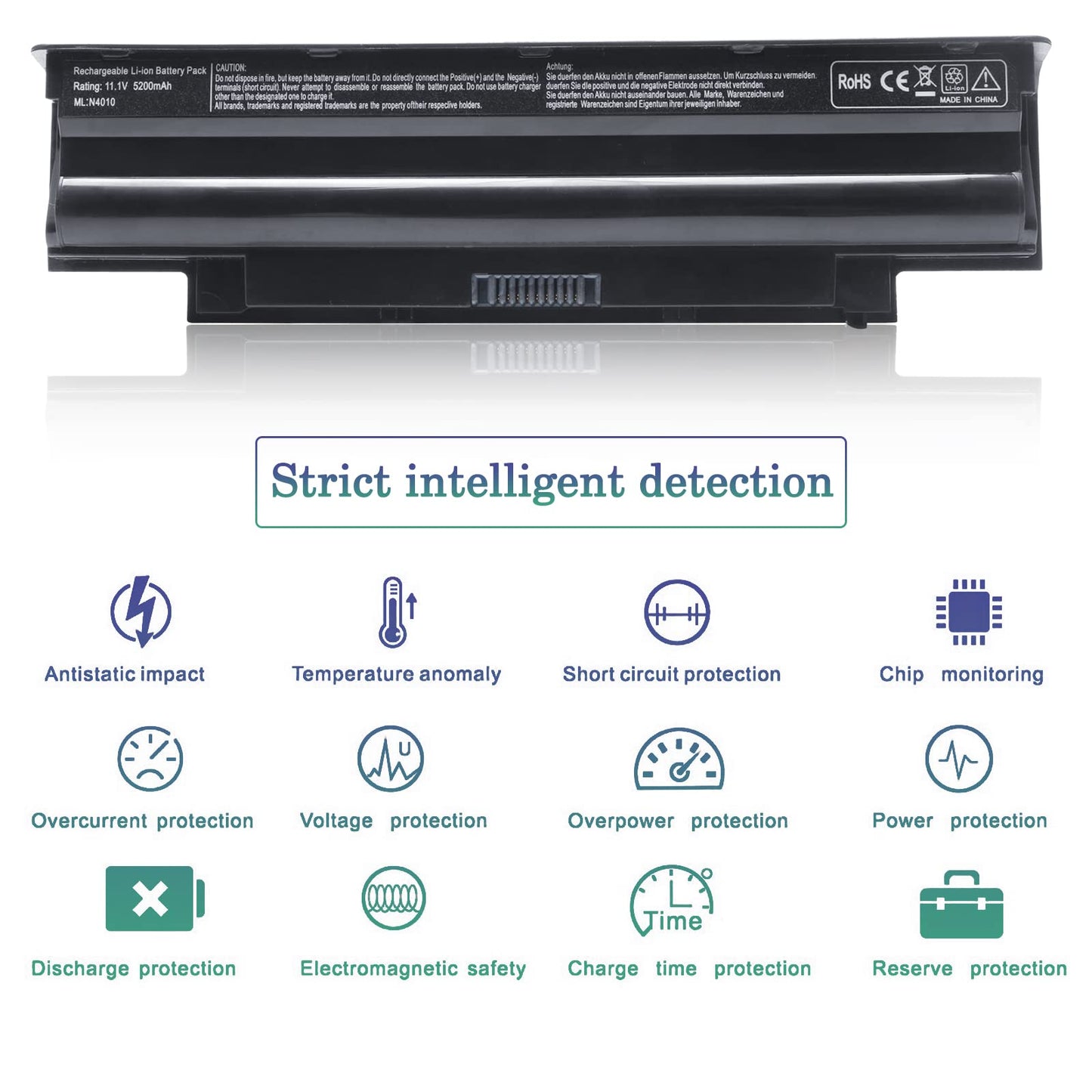 Replacement J1KND 11.1v 48wh Laptop Battery For Dell Inspiron N7010 N7110 N5010 N5110 N5030 N5040 N5050 3520 N4010 N4110 N4050 M5010 3420 M5030 M5040 M5110 Vostro 3550 3450 1440 3750 JlKND TKV2V 4T7JN