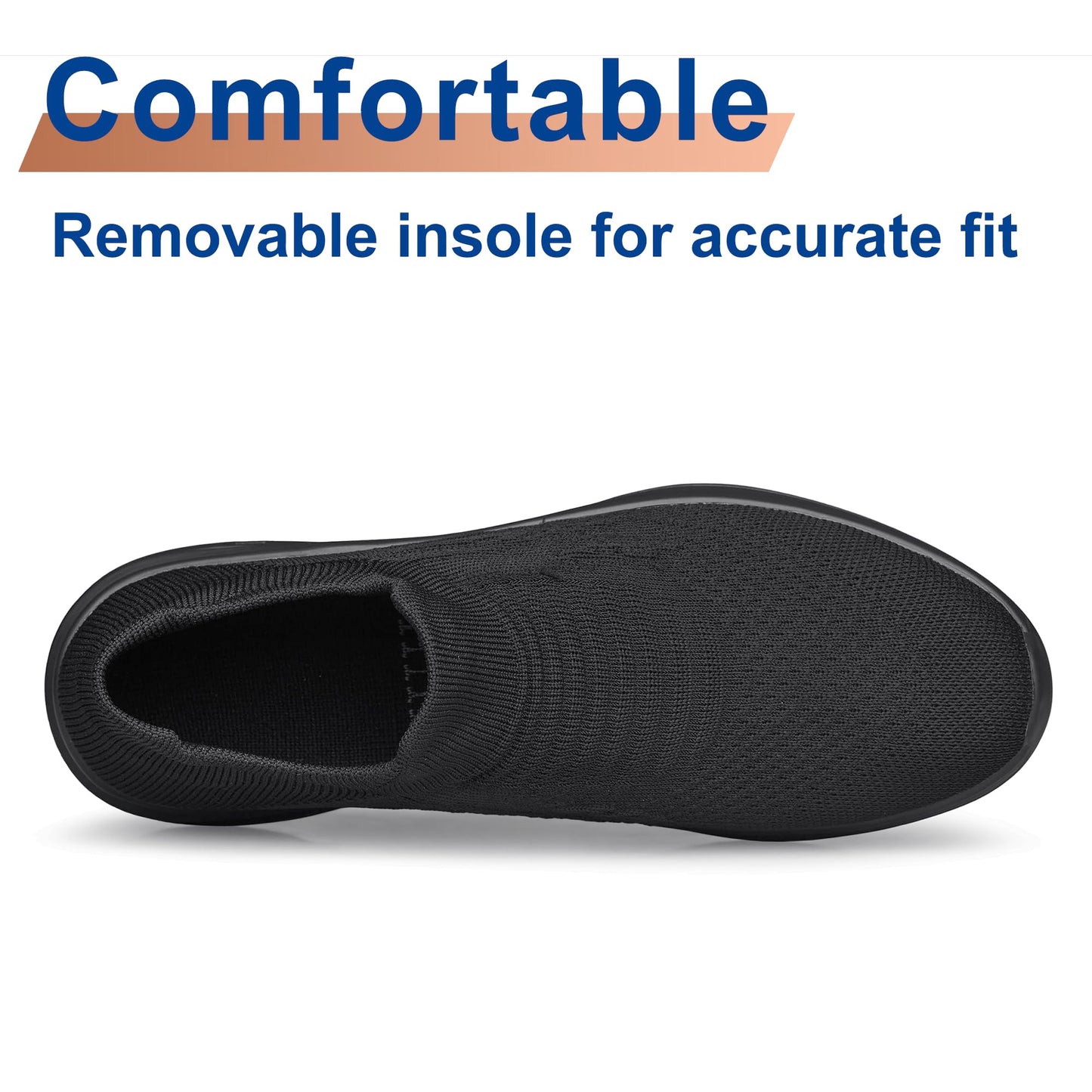 Womens Walking Shoes Non Slip Running Shoes Breathable Workout Shoes Lightweight Gym Sneakers Zapatos para Mujer Black Size 7