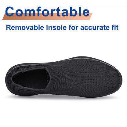 Womens Walking Shoes Non Slip Running Shoes Breathable Workout Shoes Lightweight Gym Sneakers Zapatos para Mujer Black Size 7