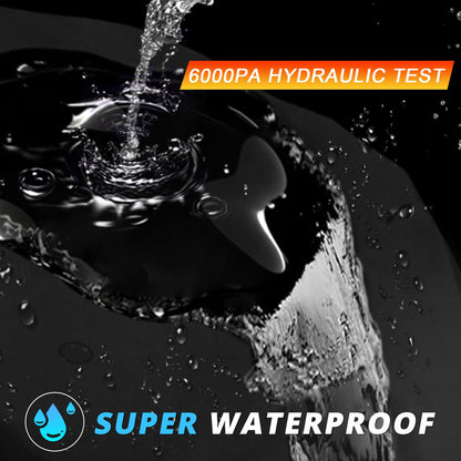 XYZCTEM Motorcycle Cover,All Season Black&Orange Waterproof Outdoor Sun Motorcycle Cover,Fits up to 97" Motors