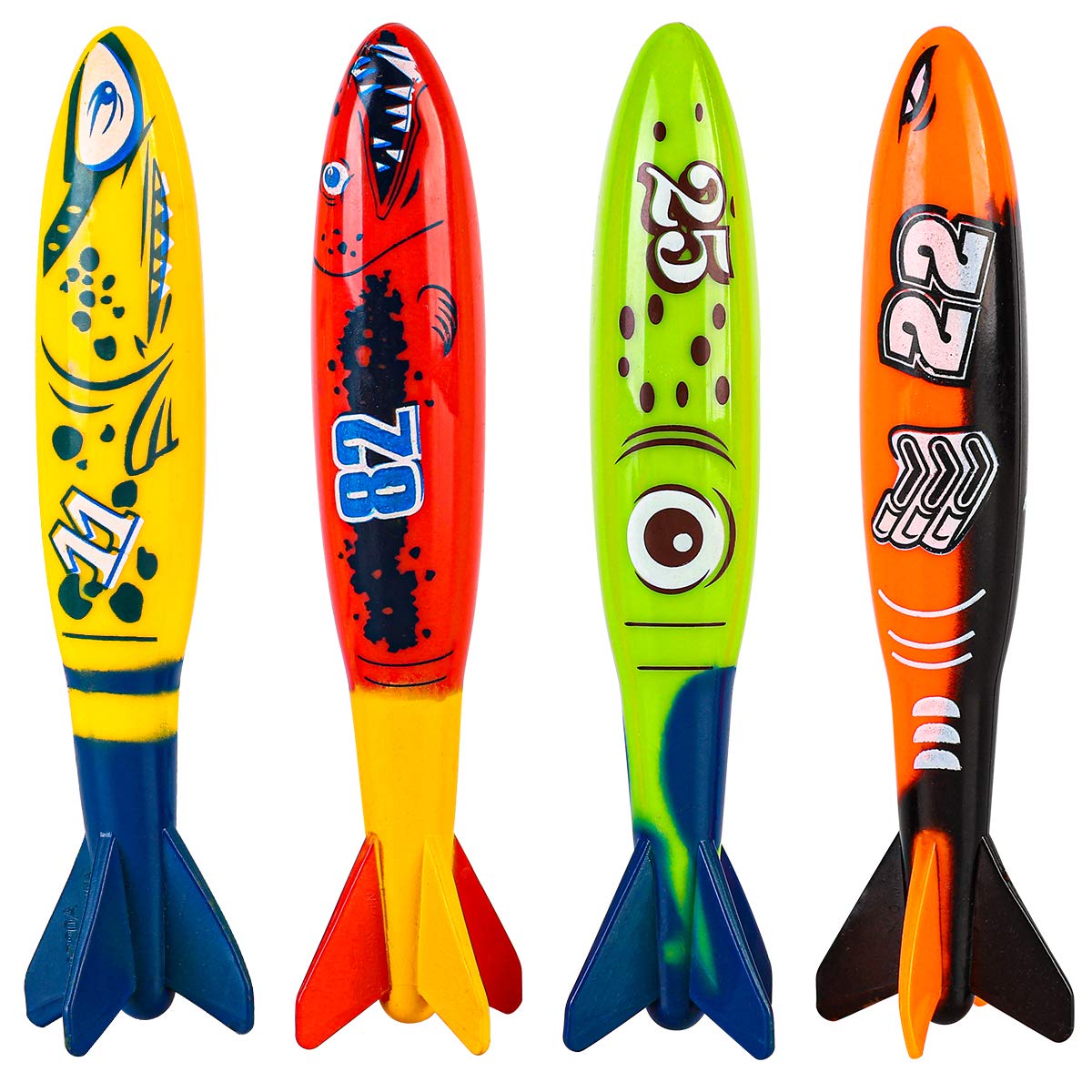 Cakuni Underwater Swim Pool Diving Toys - Summer Swimming Dive Toy Sets - Water Rings,Sticks,Octopus,Torpedo Bandits & Balls for Kids