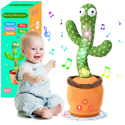 SANJOIN Dancing Talking Cactus Toy for Baby Toddler, Boys Girls Gifts Singing Mimicking Recording Repeating What You Say Baby Toys with 120 English Songs (Adjustable Volume)