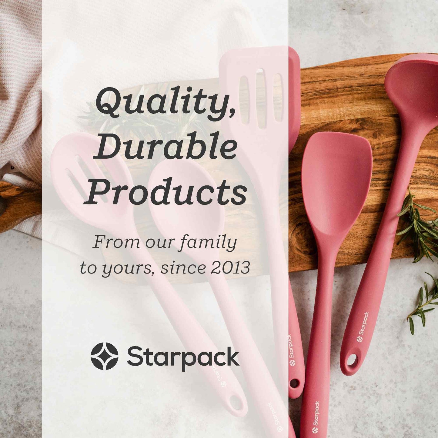 Starpack 'Stir & Serve' Silicone Cooking Utensils Set (5 Pcs) - Kitchen Utensils Set Heat Resistant to 600°F - Kitchen Utensils for Nonstick Cookware - Silicone Utensil Set for Mixing & Cooking