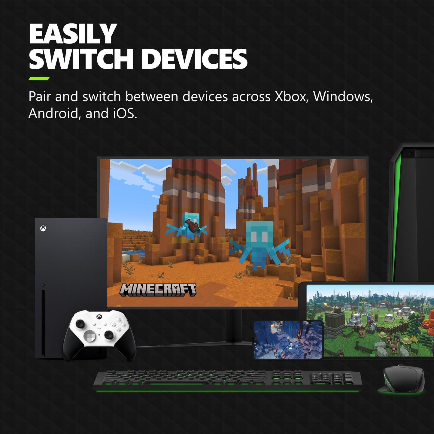 Xbox Elite Series 2 Core Wireless Gaming Controller – White Series X|S, One, Windows PC, Android, and iOS