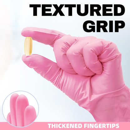 Beastek Nitrile Disposable Gloves, 4 mil Powder-Free Latex-Free Medical Food Grade Cleaning Esthetician Glove, 100 Pcs (Medium)