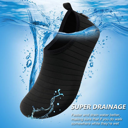 VIFUUR Water Sports Shoes Barefoot Quick-Dry Aqua Yoga Socks Slip-on for Men Women A Black 34-35