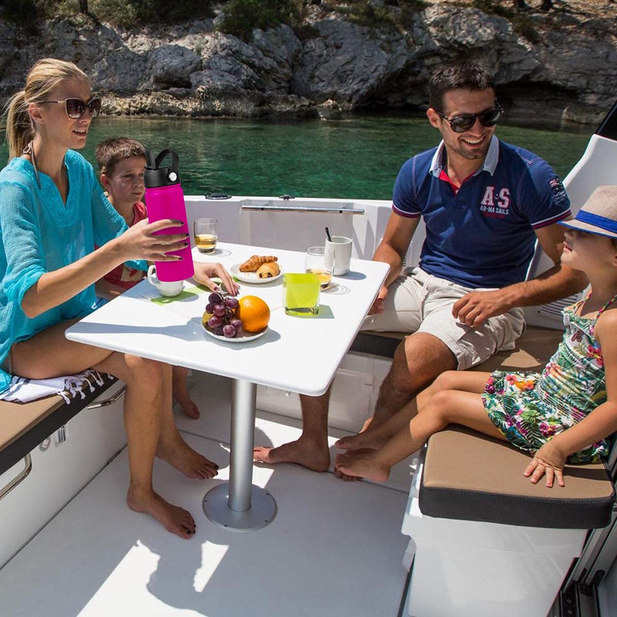 Straw Lid for Hydroflask | Lids with Straw for Hydro Flask 12 16 18 20 32 40 oz Wide Mouth Bottles | Replacement Cap Water Bottle Accessories | Black BPA-Free Sip Top