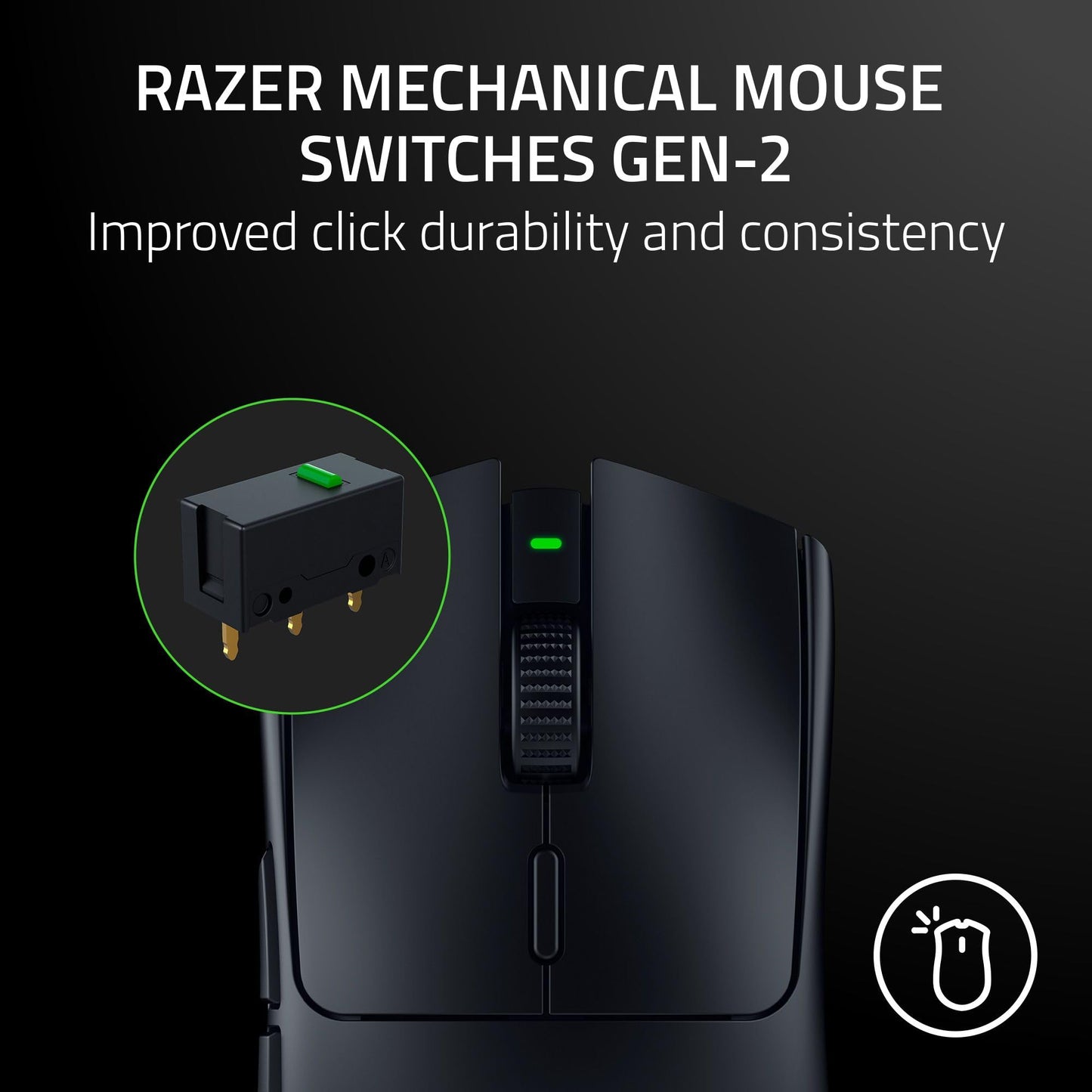 Razer Viper V3 HyperSpeed Wireless Esports Gaming Mouse: 82g Lightweight - Up to 280 Hr Battery - 30K DPI Optical Sensor - Gen-2 Mechanical Switches - 8 Programmable Controls - Classic Black