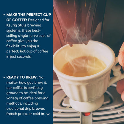 Door County Coffee Highlander Grogg Flavored Ground | 10 Count Single Serve Cups | Medium Roast | 100% Specialty Arabica | Flavored Gourmet | Caramel & Irish Cream