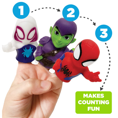 Ginsey Spidey and His Amazing Friends 5 Piece Finger Puppet Set - Bath Toys, Party Favors, 1.0 Count, 0.145 pounds