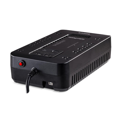 CyberPower ST900U Standby UPS System, 900VA/500W, 12 Outlets, 2 USB Charging Ports, Compact, Black
