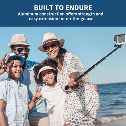 Trehapuva 36'' Extension Selfie Stick Extendable Monopod Pole Waterproof Handle Grip Accessories Compatible for GoPro Max Hero 13 12 11 10 9 8 7 6 5 Insta360 AKASO DJI Osmo Action Camera and More