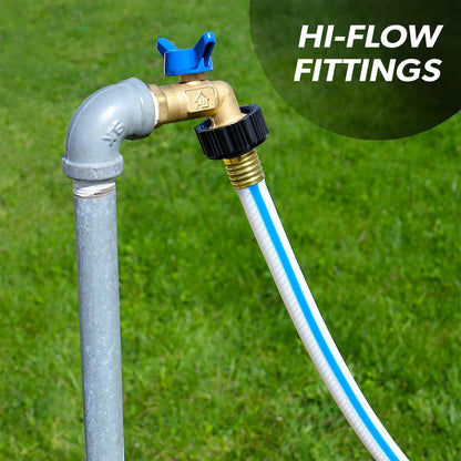 Valterra AquaFresh High Pressure Drinking Water Hose, Water Hose Hookup for RV - 1/2" x 25', White