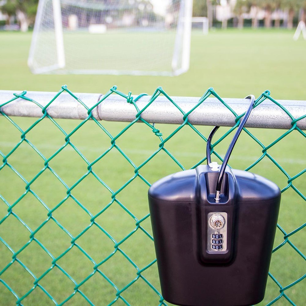 SAFEGO Portable Indoor/Outdoor Lock Box Safe with Key and Combination Access (Black)