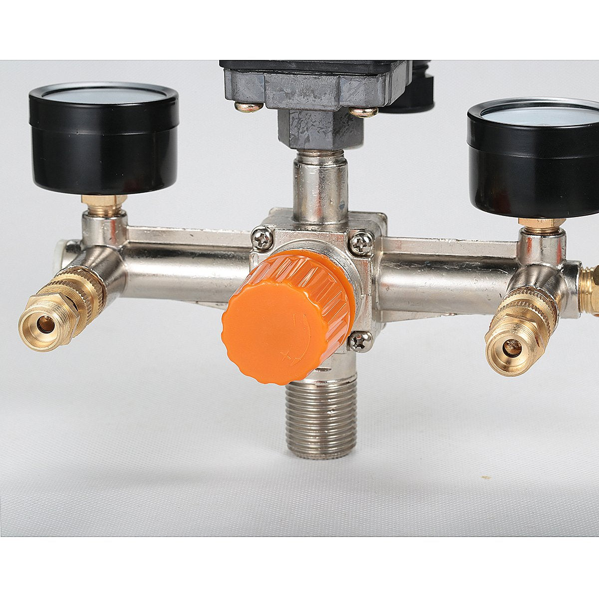 Secbolt Pressure Switch Manifold Regulator Gauges Air Compressor Pressure Switch Control Valve 90-120PSI (Horizontal Switch)