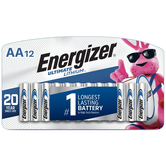 Energizer AA Batteries, Ultimate Double A Battery Lithium, 12 Count