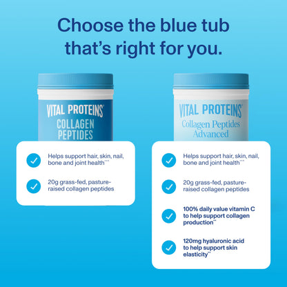 Vital Proteins Collagen Peptides Powder - Supports Hair, Nail, Skin, Bone & Joint Health, Unflavored, Collagen Protein 9.33 OZ