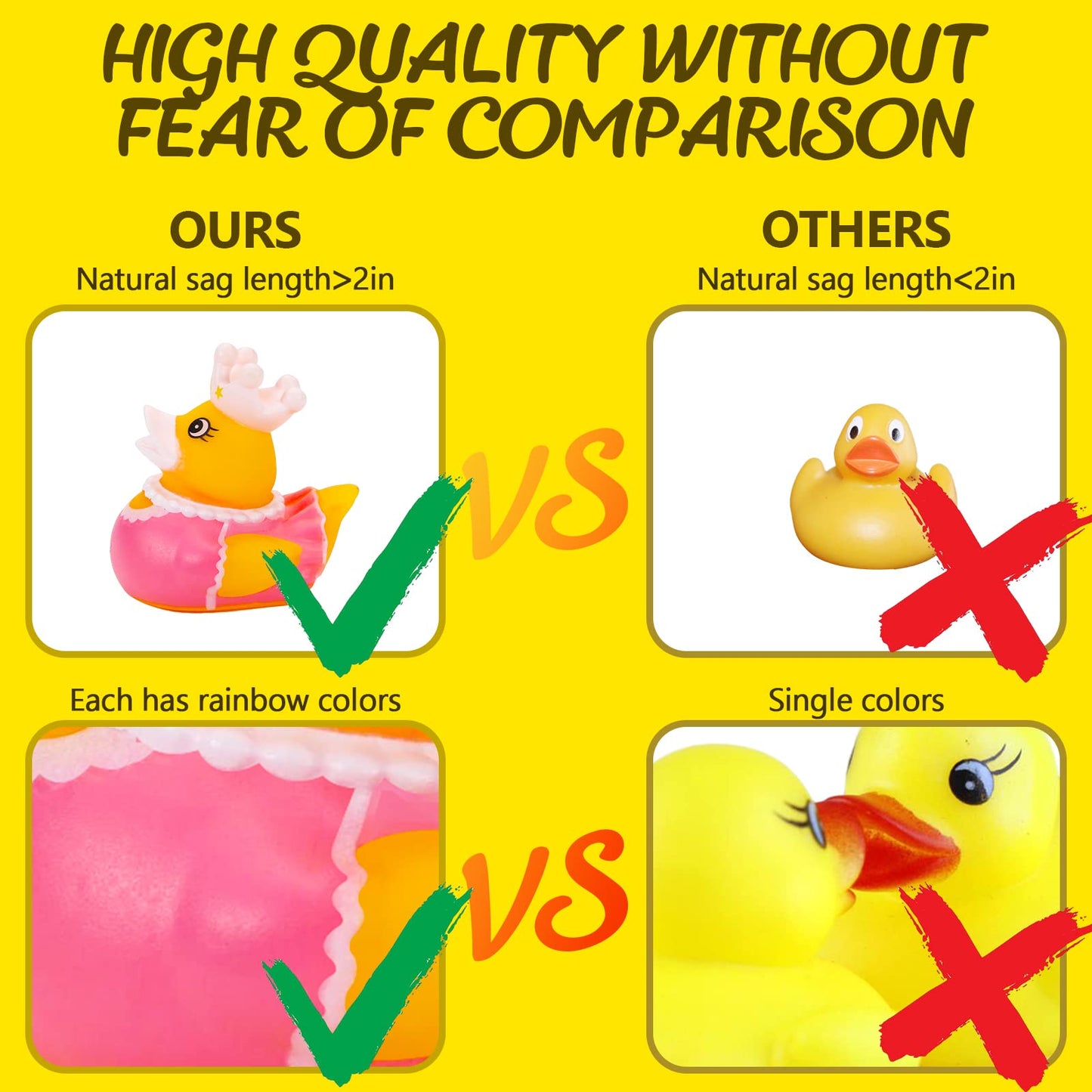 100 Pack Rubber Ducks in Bulk, Assorted Ducks for Jeeps Ducking, Mini Rubber Duckies for Baby Bath Toys, Kids Bath Pool Toys Birthday Gifts Party Favors