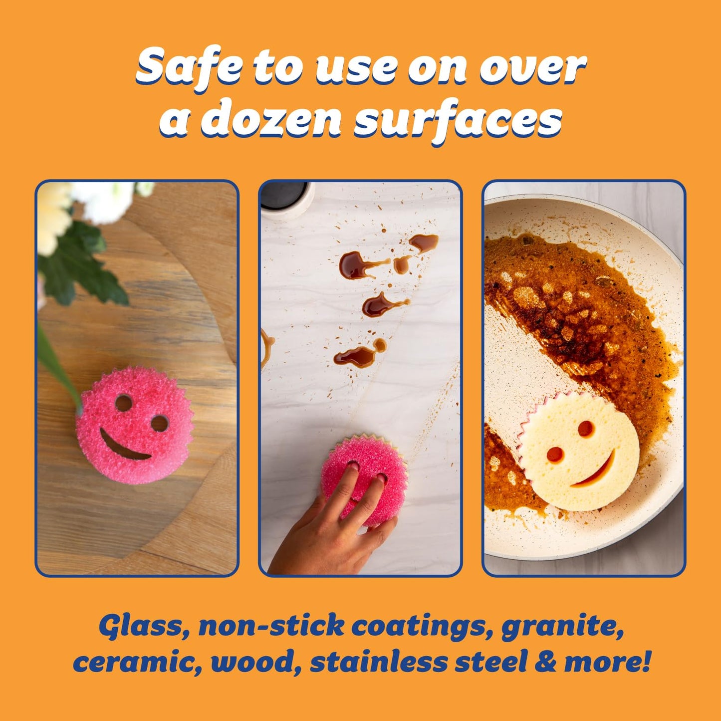 Scrub Daddy Sponges + Household Cleaning Supplies Bundle - PowerPaste Cleaning Putty, Tangerine Clean, PowErase Gel All Purpose Cleaner & Scrub Mommy (3 Pastes & 3 Sponges)