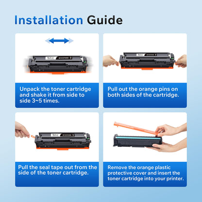 Valuetoner 201X Toner Compatible for HP 201X Toner Cartridges 4 Pack High Yield CF400X CF401X CF402X CF403X for Color Laserjet Pro MFP M277dw M252dw M277c6 M277n M252n M277 (Black Cyan Yellow Magenta)