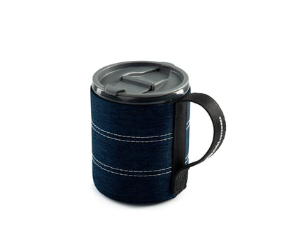 GSI Outdoors Infinity Lightweight Neoprene Backpacker Neoprene Mug for Camping and Backpacking - 17 oz - Heathered Blue