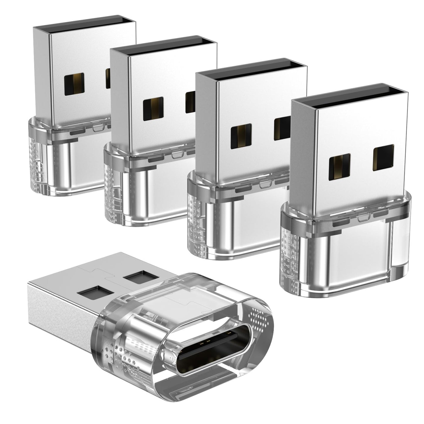 USB to USB C Adapter 5 Pack,USB C Female to A Male Charger Converter Compatible with Apple Watch Ultra iWatch,iPhone 16/15/ Pro Max Plus,iPad,Samsung Galaxy S23,Car, Laptop,Charger, Quest Link, etc.