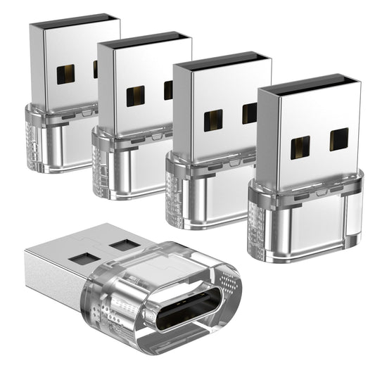 USB to USB C Adapter 5 Pack,USB C Female to A Male Charger Converter Compatible with Apple Watch Ultra iWatch,iPhone 16/15/ Pro Max Plus,iPad,Samsung Galaxy S23,Car, Laptop,Charger, Quest Link, etc.