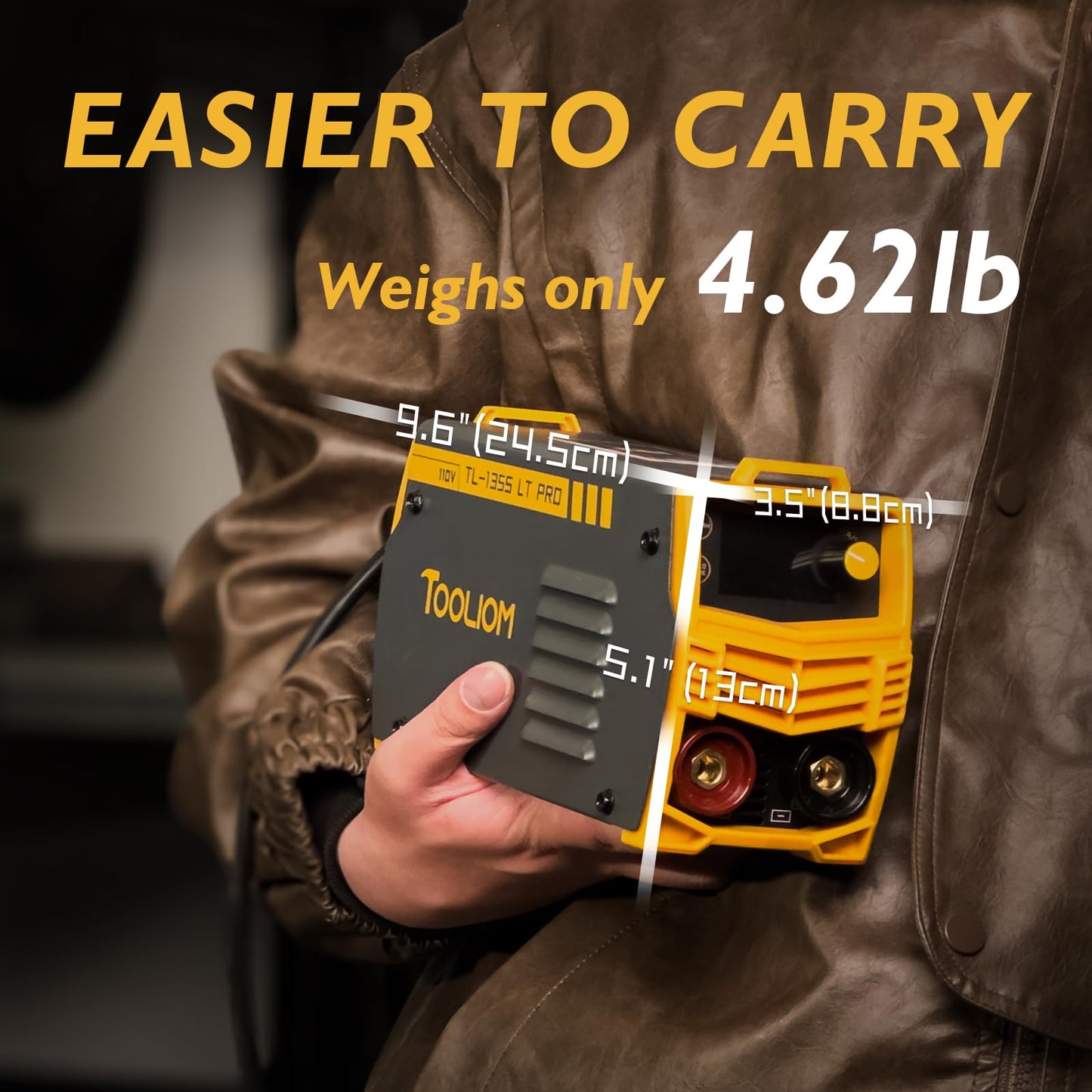 TOOLIOM 135A Stick/Lift TIG Welder 110V MMA ARC Welder Machine with Lift TIG Torch with LCD Display Portable Welding Machine