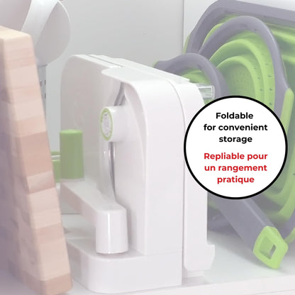 Starfrit Deli Slicer - Slices Meat, Cheese, Bread - 6.5" Stainless Steel Blade - Adjustable Thickness Knob - Nestable for Easy Storage | 2-in-1 Fruit and Vegetable