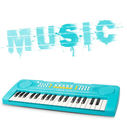 BIGFUN Kid Keyboard Piano - 37 Keys Toddler Keyboard Multifunction Music Educational Instrument Toy Electronic Piano for 3, 4, 5, 6, 7, 8 Girls and Boys (Blue)