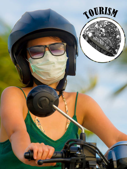 SATINIOR 6 Pcs Cooling Skull Cap Helmet Liner Sweat Wicking Cap Hard Hat Liner for Men Women Sports Cycling Running(Cool Patterns)