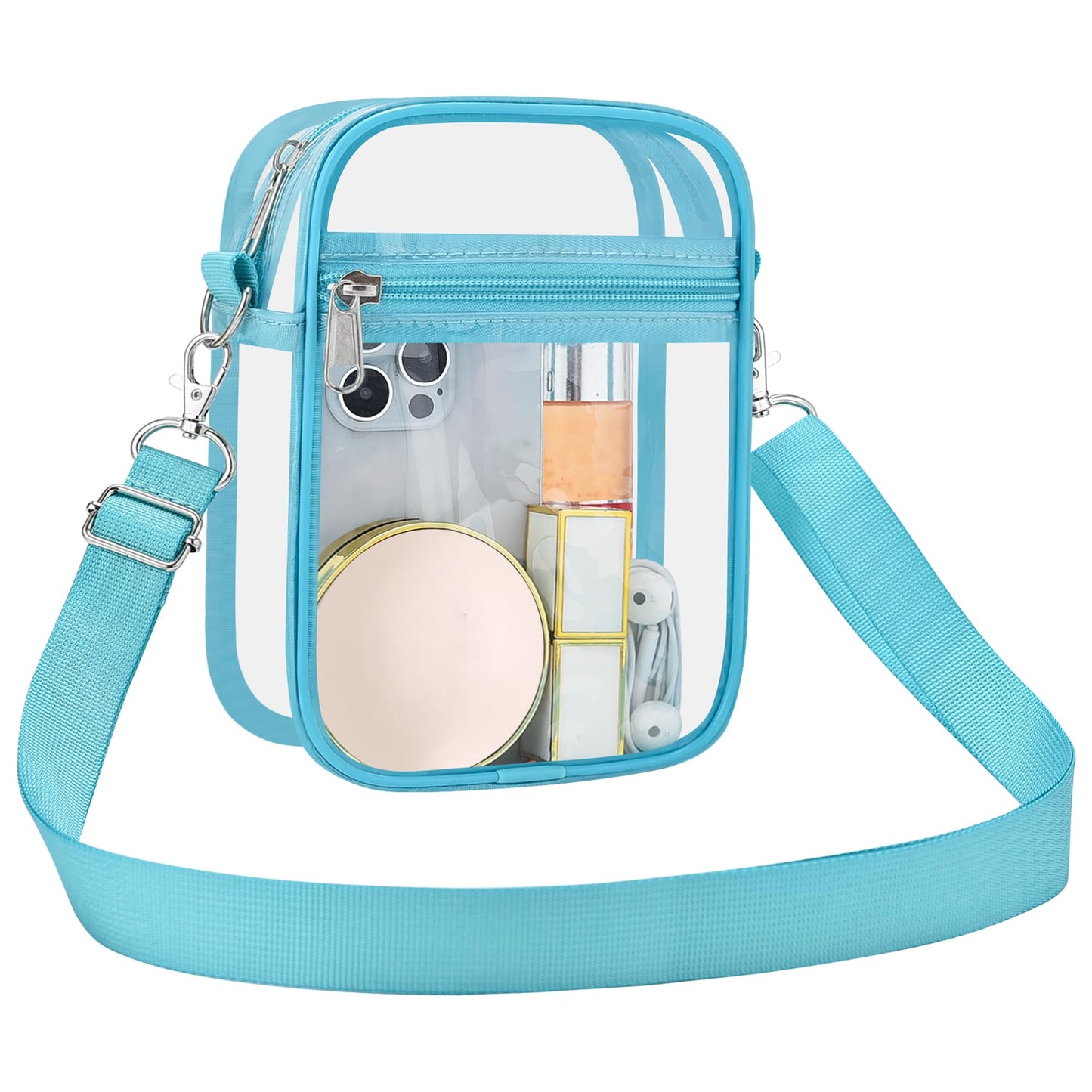 USPECLARE Clear Purse Stadium Transparent Messenger Bag Stadium Approved for Men and Women Clear CrossBody Bag