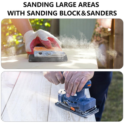 Shineboc Sandpaper Assortment, 18 Sheets, 9 x 11 Inch Wet Dry Sand Paper, 120/180/240/320/400/600/800/1000/2000 Grit Hand Sanding Sheets for Wood Metal Automotive Sanding and Polishing