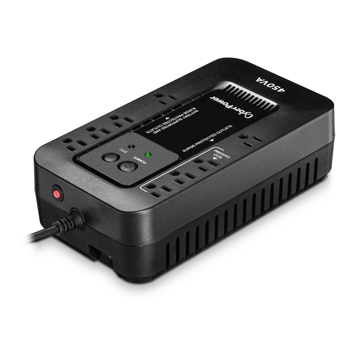 CyberPower EC450G Ecologic Battery Backup & Surge Protector UPS System, 450VA/260W, 8 Outlets, ECO Mode, Compact Uninterruptible Power Supply