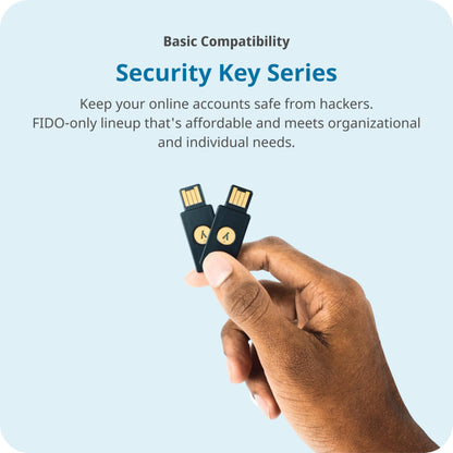 Yubico - Security Key NFC - Basic Compatibility - Multi-factor authentication (MFA) Security Key, Connect via USB-A or NFC, FIDO Certified