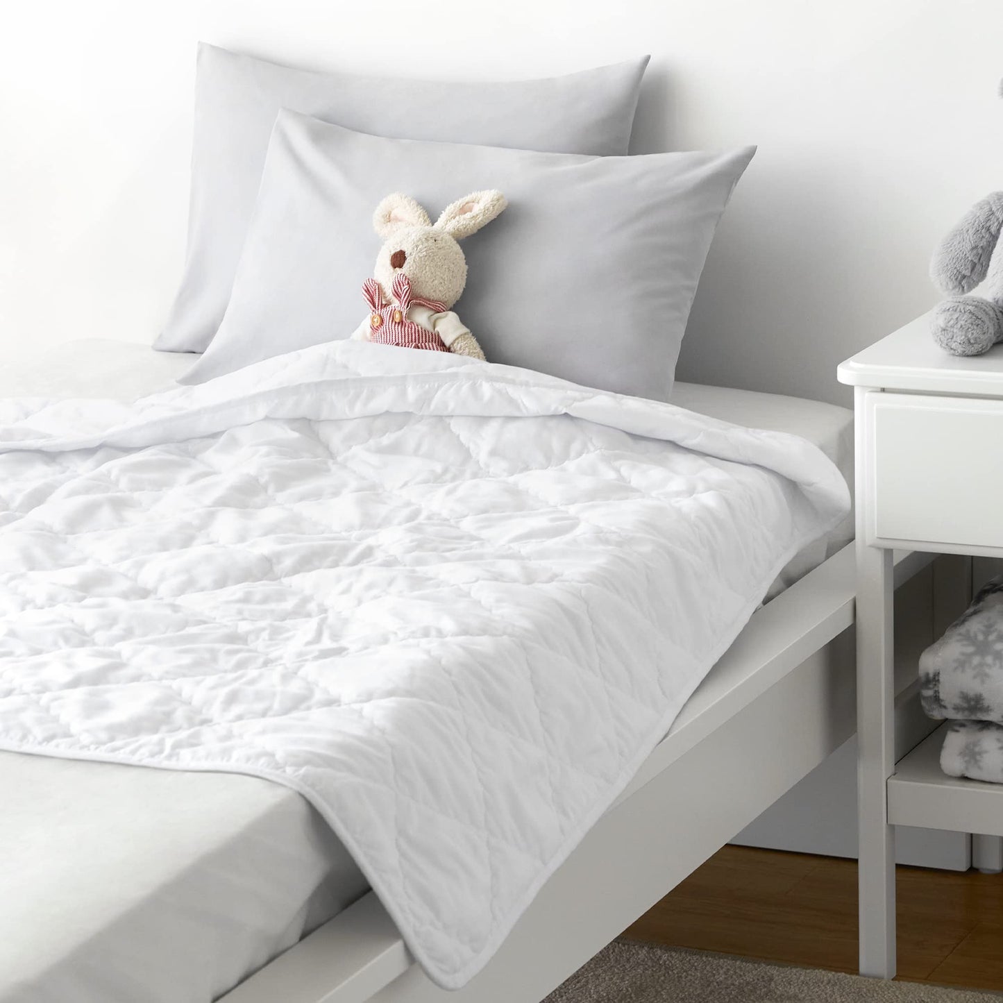 TILLYOU Toddler Pillowcase 2 Pack with Envelope Closure,13" x 18" Silky Soft Microfiber Travel Pillow Case Kids Pillowcases for Boys and Girls,Gray