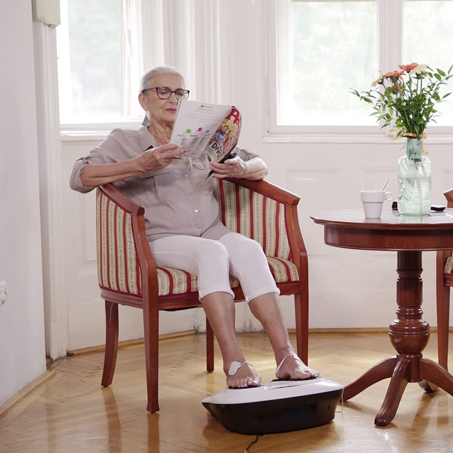 FIT KING Neuropathy Pain Relief for Feet Massager, EMS Foot Massager for Neuropathy with TENS Pads, Foot Circulation Stimulator for Plantar Fasciitis, Diabetes Feet Pain Relief