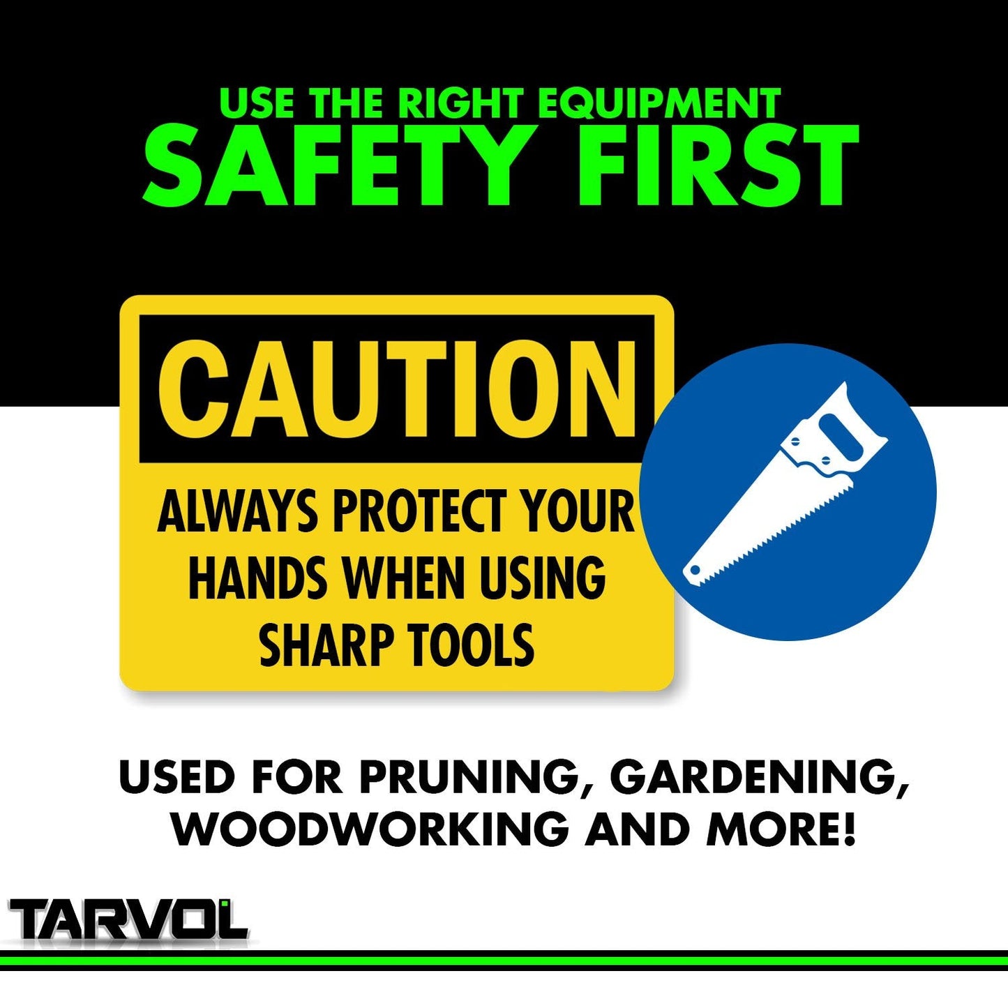 Tarvol Folding Hand Saw (Razor Sharp 7" Blade) Foldable Compact Hand Held Design Jab Saw- Perfect for Pruning, Trimming, Sawing, Camping, Hiking, Hunting & Cutting Wood, Drywall, Bone, & More!